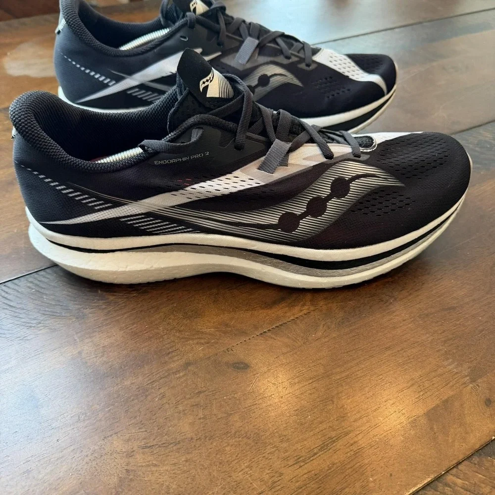 Saucony‎ Endorphin Pro 2 Shoes Mens Size 14 Black Carbon Racing S20687-10